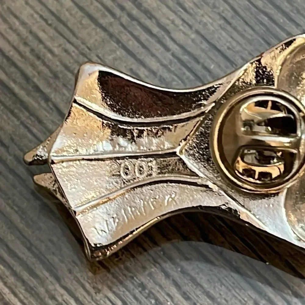 2001 Silver-tone Bustier Brooch Pin By Jill Weiner Lingerie Fashion Burlesque